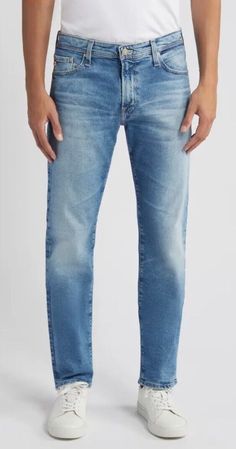 These straight-leg jeans are made from premium Japanese stretch denim with a slight taper from knee to hem. 32" inseam; 15" leg opening; 10" front rise; 14 1/2" back rise Zip fly with button closure Five-pocket style 98% cotton, 2% elastane New without tags. C3 Slim Straight Jeans, Stretch Denim, Straight Leg Jeans, Leg Jeans, Straight Leg, Mens Accessories, Mens Outfits, Tags, Blue