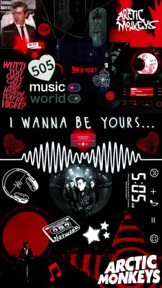 the poster for arctic monkeys'new album, i wanna be yours and other music related items