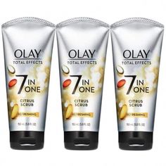 Amazon.com: Olay Total Effects Citrus Facial Cleanser and Scrub, 5 Fl Oz (Pack of 3) : Beauty & Personal Care Gentle Facial Cleanser, Daily Face Wash, Daily Facial Cleanser, Olay Regenerist, Foaming Face Wash, Cream Cleanser, Skin Cleanser Products, Face Scrub, Face Cleanser