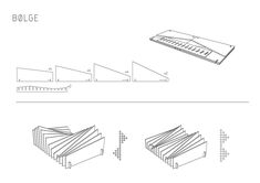 an architectural drawing of a building with three levels and four sections, all in different directions