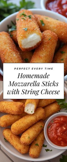 Image for Homemade Mozzarella Sticks with String Cheese Mozzarella Sticks With String Cheese, Best Mozzarella Sticks, Healthy Mozzarella Sticks, Homemade Mozzarella Sticks, Mozzarella Sticks Recipe, Homemade Mozzarella, Nights With Friends, String Cheese, Mozzarella Sticks