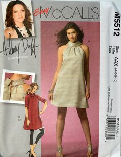 a women's dress and top sewing pattern