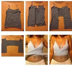 Sew Crop Top, Diy Cut Shirts, Diy Crop Top, Easy Diy Clothes, Diy Clothes Refashion, Mode Hippie, Upcycle Clothes Diy, Clothes Hacks, Diy Vetement