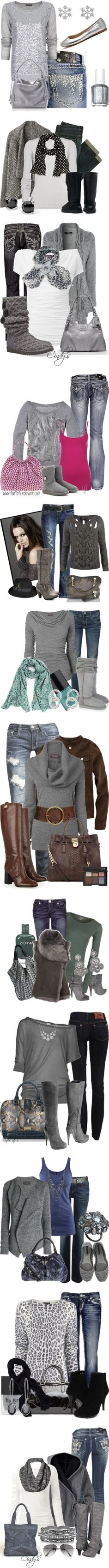 For the love of grey! Must have at least one of these stylish put togethers :-) How To Wear Uggs, Mode Ab 50, Vetements Shoes, How To Wear Heels, Pastel Outfit, Dress Christmas, Looks Style, Outfit Casual, Fall Winter Outfits