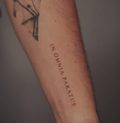 a man's arm with a tattoo on it that reads, i cannot not fly