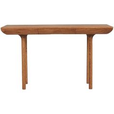 a wooden table with two legs on it