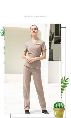 2023 High Quality Uniformes Overalls Women's Khaki Top+Pants 2 Piece Set Hotel Staffs Work Wear Beauty Salon SPA Uniform - AliExpress 200000532 European Spa, Beauty Uniform, Beauty Uniforms, Spa Uniform, Khaki Tops, Corporate Uniforms, Hotel Staff, Beauty Center