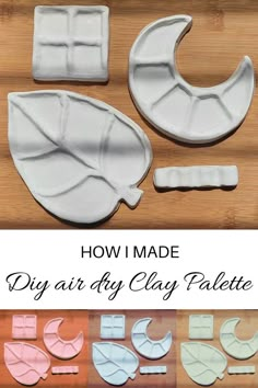 how i made diy air dry clay palettes with instructions for making leaf shapes