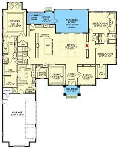 this is the floor plan for these luxury home plans, which include two master suites and three