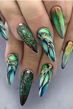 Nagellack Trends, Winter Nails Acrylic, Coffin Nails Designs, Beautiful Nail Art, Fancy Nails, Nail Arts, Creative Nails, Cute Acrylic Nails