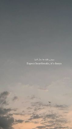 an airplane flying in the sky with a quote above it that reads expect heartbeats, it's dawn