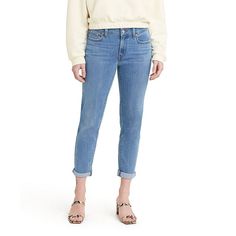 You'll love these borrowed-from-the-boys relaxed fit women's jeans from Levi's. You'll love these borrowed-from-the-boys relaxed fit women's jeans from Levi's. Traditional 5-pocket Denim constructionFIT & SIZING Boyfriend cut Midrise sits above the hip Zipper fly 25-in. inseam (rolled) 27-in. inseam (unrolled)FABRIC & CARE Cotton, polyester, elastane Machine wash Imported Size: 33(US 16)M. Color: Med Blue. Gender: female. Age Group: kids. Pattern: Solid. Levis Boyfriend Jeans, Cropped Boyfriend Jeans, Tapered Leg Jeans, Plus Size Outerwear, Loose Fit Jeans, Boyfriend Style, Boot Cut Denim, Womens Clothing Sizes, Clothing Size Chart