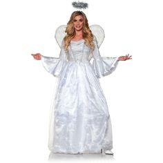 a woman dressed in an angel costume