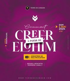 the flyer for an event with purple background and white lettering, which reads crepe et