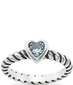 From James Avery, the Twisted Wire Heart Blue Topaz Ring features: Let love light the way with this dazzling gemstone ring. A longtime Customer-favorite, this sterling silver James Avery ring features a heart-shaped blue topaz on a twisted wire band. Sterling silverBlue TopazSet with approx.5 x 5mm faceted heart-shaped blue topazThis stone has been irradiated to enhance the colorAvoid direct sunlight or extreme or prolonged heat.Availab Silver Heart Cut Topaz Ring, Blue Heart Cut Sterling Silver Ring, Silver Heart Cut Sterling Silver Topaz Ring, Blue Sterling Silver Heart Cut Ring, Blue Heart-shaped Sterling Silver Rings, James Avery Rings, Silver Jewlery, Wire Heart, Sterling Silver Jewelry Rings