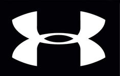 the under armour logo is shown in white