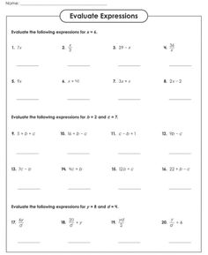 the worksheet for adding expressions to an expression