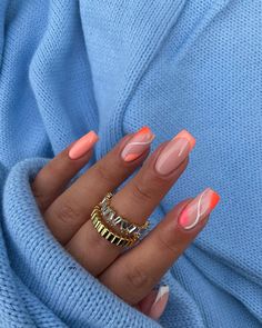 Holiday Acrylic Nails, Summer Nail Ideas, Her Nails, Cute Summer Nails, Summer Acrylic Nails, Short Acrylic Nails Designs