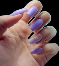 Builder Gel Nails, Nail Salon Design, Work Nails, Purple Nail, Almond Nails Designs