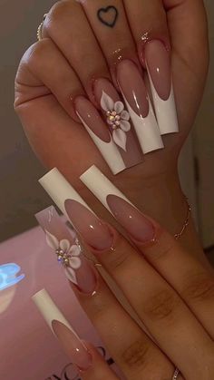 nails, nail inspo, acrylics, baddie nails, latina, Long Acrylic Nails Coffin, Acrylic Nails Coffin Pink, Unique Acrylic Nails, Acrylic Nails Coffin