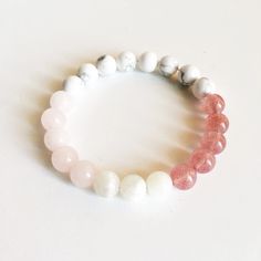 Bracelets | Moonstone, Muscovite, Rose Quartz & White Howlite. Click to get this awesome bracelet for you and your loved ones. #blacelets #jewelry #mquez The Reproductive System, Fertility Bracelet, Bracelet Size Chart, Howlite Bracelet, Bracelet Love, Reproductive System