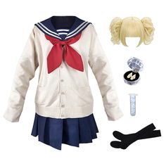 a doll dressed in sailor outfit and accessories