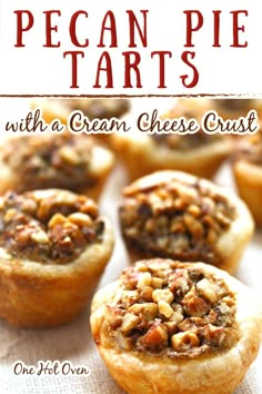 pecan pie tarts with a cream cheese crust