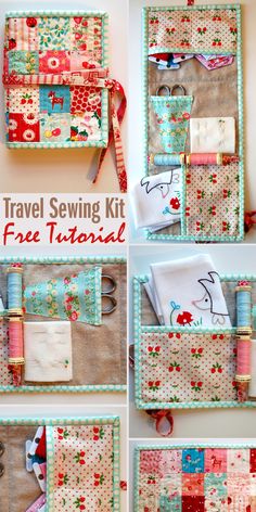 the travel sewing kit is organized and ready to be sewned into something else