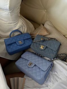 Chanel Classic Flap Bag, Chanel Flap Bag, Classic Flap Bag, Blue Handbags, Chanel Bags, Classic Flap, Flap Bag