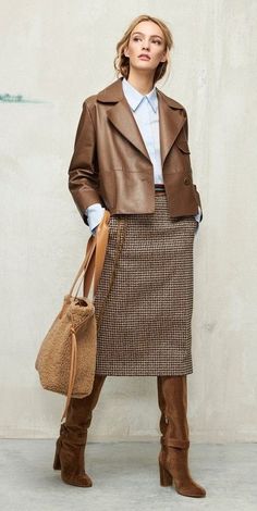 Rok Outfit, Stil Elegant, Mode Inspiration, Winter Fashion Outfits, Work Fashion, Fall Winter Outfits, Moda Fashion