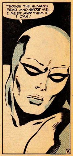 an old comic book page with a woman's face in the center and words above it