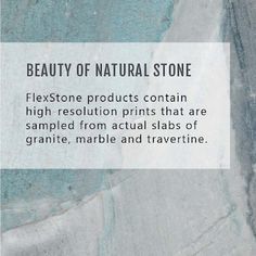 an advertisement for a natural stone product