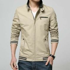 Men Casual Jacket, Mens Coats And Jackets, Jackets Fashion Casual, Slim Jacket, Jackets Casual, Loose Coats, Mens Jackets Casual, Jackets Fashion, Mens Windbreaker