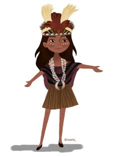 Papua Girl #papua #indonesia #illustration #character Papua Art Design, Papua Art, Indian Illustration, Adobe Illustrator Design, Drawing Competition, West Papua, Indonesian Art, Traditional Dance, Illustration Character