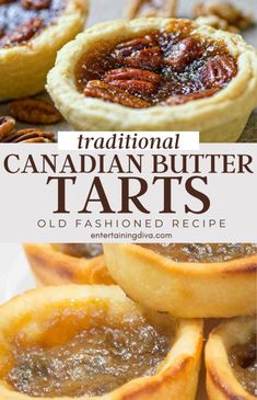 traditional canadian butter tarts with text overlay