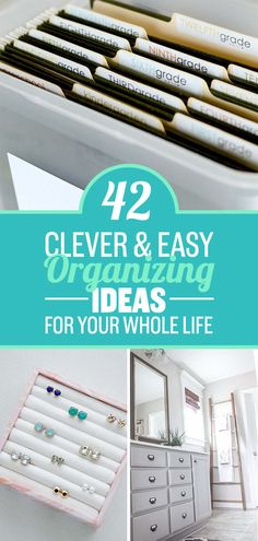 the top ten clever and easy organizing ideas for your whole life that you can use to organize