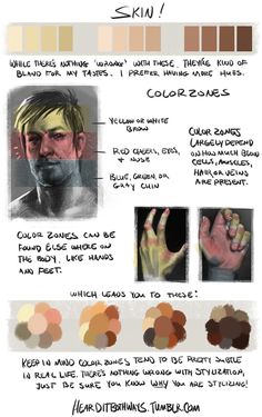 an info sheet with different colors and text on the bottom right hand side, including hands in