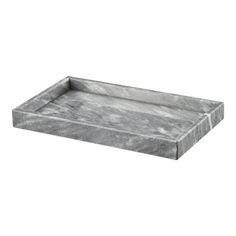 grey marble tray on white background