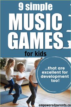 Check out these fun music games for preschoolers and kindergarteners. Music that involves movement is great for kids because they develop social, intellectual, emotional, and motor skills. Play these games at home or at school | learning through play | games for kids | fun games for preschoolers | easy music games for toddlers | music games for kids | music toddlers will love | music games for preschoolers | Music Class Games, Music Games For Kids, Games For Preschoolers, Preschool Music Activities, Games At Home, Music Activities For Kids, Singing Games, Music For Toddlers