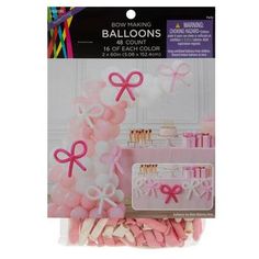 balloon decorations with bows and ribbons