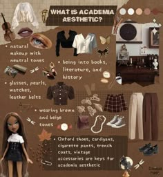 Clothing Aesthetics List, Brown Clothing Aesthetic, Aesthetic Types List, Grunge People, Academia Makeup, Aesthetics List, Types Of Aesthetics, Academia Aesthetics