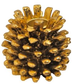 Add a touch of holiday cheer to your home with this elegant Goldtone Pinecone Candle Holder. Perfect for all occasions, this candle holder features a beautiful pine cone design that is sure to impress your guests. The gold color adds a touch of sophistication to any room and the all-over pattern makes it a great addition to your collection. Ideal for collectors and those who love unique decorative pieces, this candle holder is a must-have. Whether you're using it to hold your favorite scented candle or simply displaying it as a decorative piece, this Goldtone Pinecone Candle Holder is sure to bring joy to your home. Pinecone Candle, Pinecone Candle Holder, Holiday Candle Holders, Pine Cone Candles, Cone Design, Holiday Candle, Holiday Candles, Pine Cone, Scented Candle