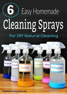 six homemade cleaning sprays for diy natural cleaning