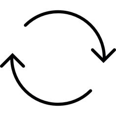 an arrow pointing to the center of a circle with two arrows going in different directions