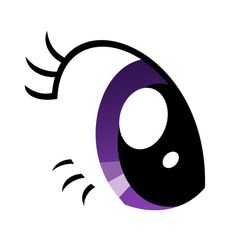 an eye with purple and black colors