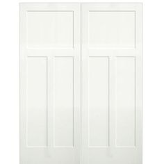 Craftsman Shaker Redi-Primed Solid Core  Double Door Two Panel Shaker Interior Door, 2 Panel Shaker Door, 5 Panel Shaker Interior Door, 3 Panel Shaker Door, Shaker Three Panel Door, Farmhouse Craftsman, Rustic Mediterranean, Interior Door Styles, Laminated Veneer Lumber