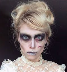 Zombie Make Up, Ghost Makeup, Makeup Zombie, Halloween Make-up Looks, Zombie Bride, Halloween Makeup Pretty, Cool Halloween Makeup