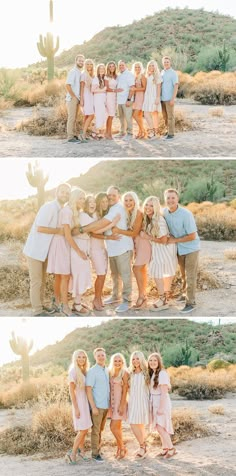 a group of people that are standing in the dirt with their arms around each other