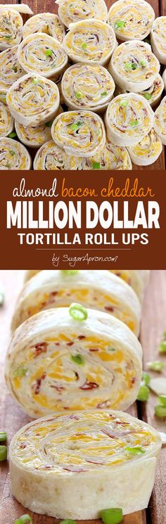 tortilla roll is stacked on top of each other with the title above it