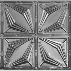 an image of a metal ceiling tile with four different shapes and sizes on the surface